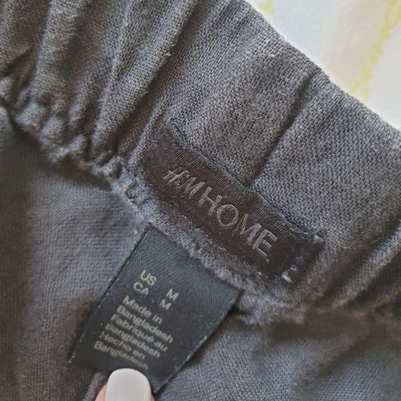 H&M home PJ linen pants, sz M, gray color - Picture 4 of 4